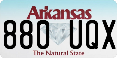 AR license plate 880UQX