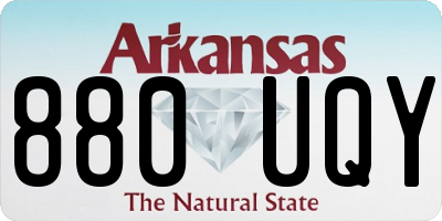 AR license plate 880UQY