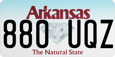 AR license plate 880UQZ