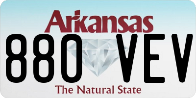 AR license plate 880VEV