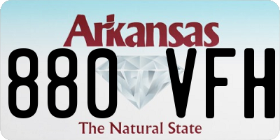 AR license plate 880VFH