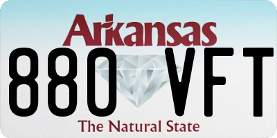 AR license plate 880VFT