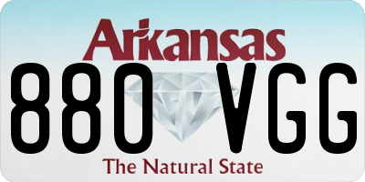 AR license plate 880VGG
