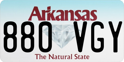 AR license plate 880VGY