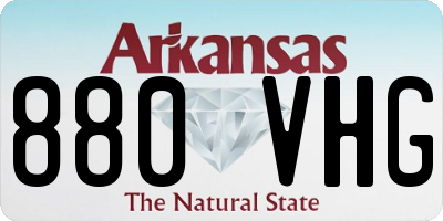 AR license plate 880VHG