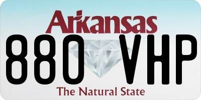 AR license plate 880VHP
