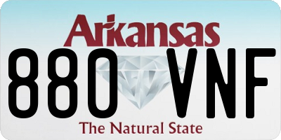 AR license plate 880VNF