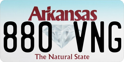 AR license plate 880VNG
