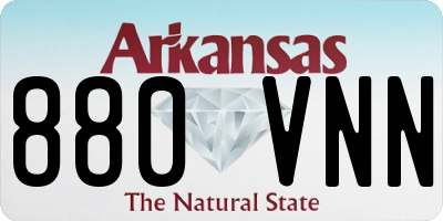 AR license plate 880VNN