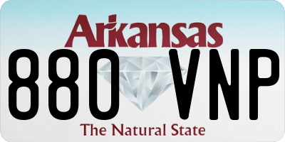 AR license plate 880VNP