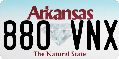 AR license plate 880VNX
