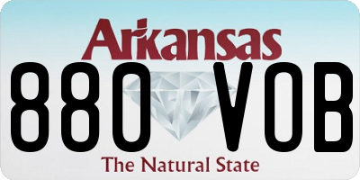 AR license plate 880VOB