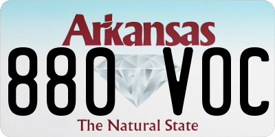 AR license plate 880VOC