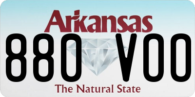 AR license plate 880VOO
