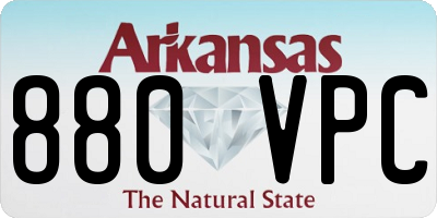AR license plate 880VPC