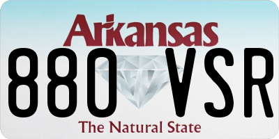 AR license plate 880VSR