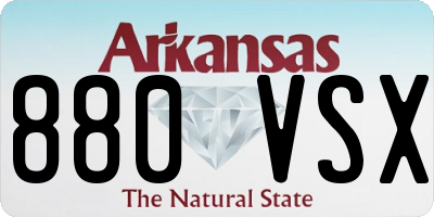 AR license plate 880VSX