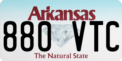 AR license plate 880VTC