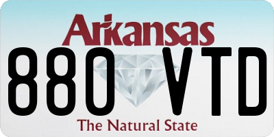 AR license plate 880VTD