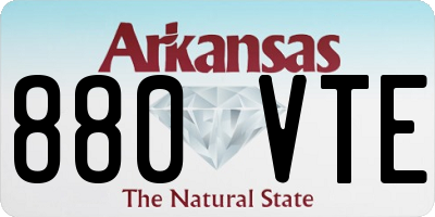 AR license plate 880VTE