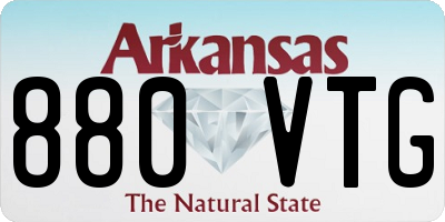 AR license plate 880VTG