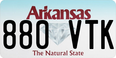 AR license plate 880VTK