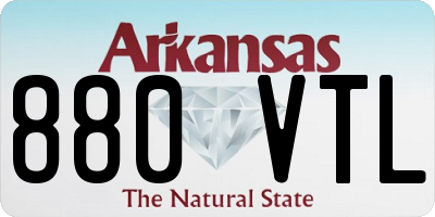 AR license plate 880VTL
