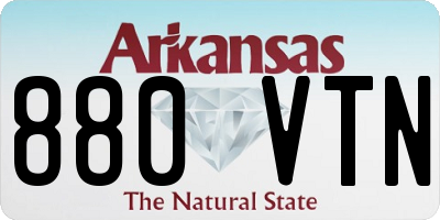 AR license plate 880VTN