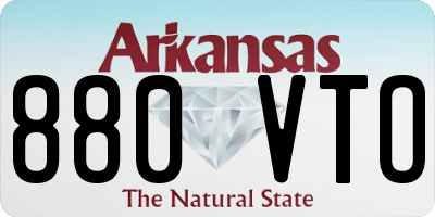 AR license plate 880VTO
