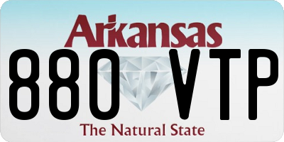 AR license plate 880VTP