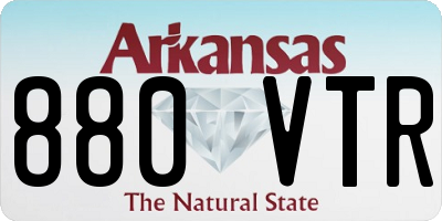 AR license plate 880VTR