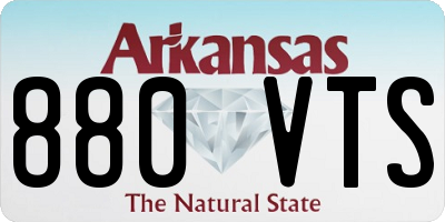 AR license plate 880VTS