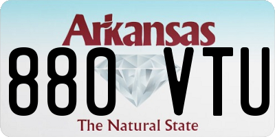 AR license plate 880VTU
