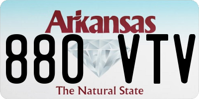 AR license plate 880VTV