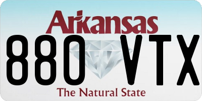 AR license plate 880VTX