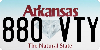 AR license plate 880VTY