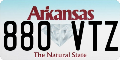 AR license plate 880VTZ