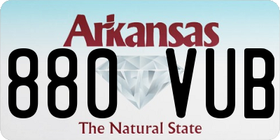 AR license plate 880VUB