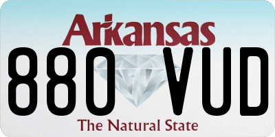 AR license plate 880VUD