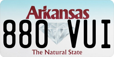 AR license plate 880VUI