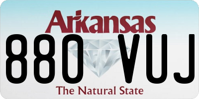 AR license plate 880VUJ