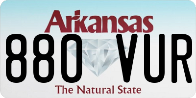 AR license plate 880VUR