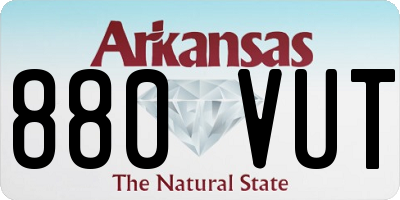 AR license plate 880VUT