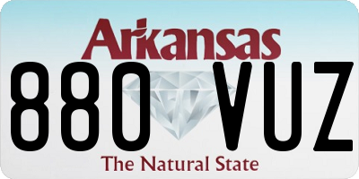 AR license plate 880VUZ