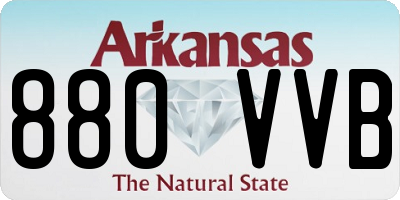AR license plate 880VVB