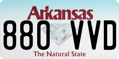 AR license plate 880VVD