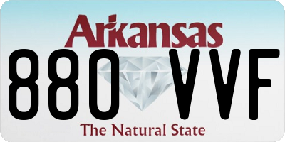 AR license plate 880VVF