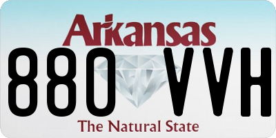 AR license plate 880VVH