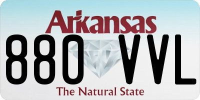 AR license plate 880VVL