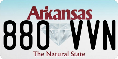 AR license plate 880VVN